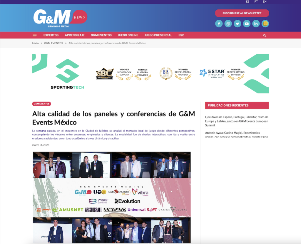 Alta calidad de los paneles y conferencias de Gaming and Media Events México