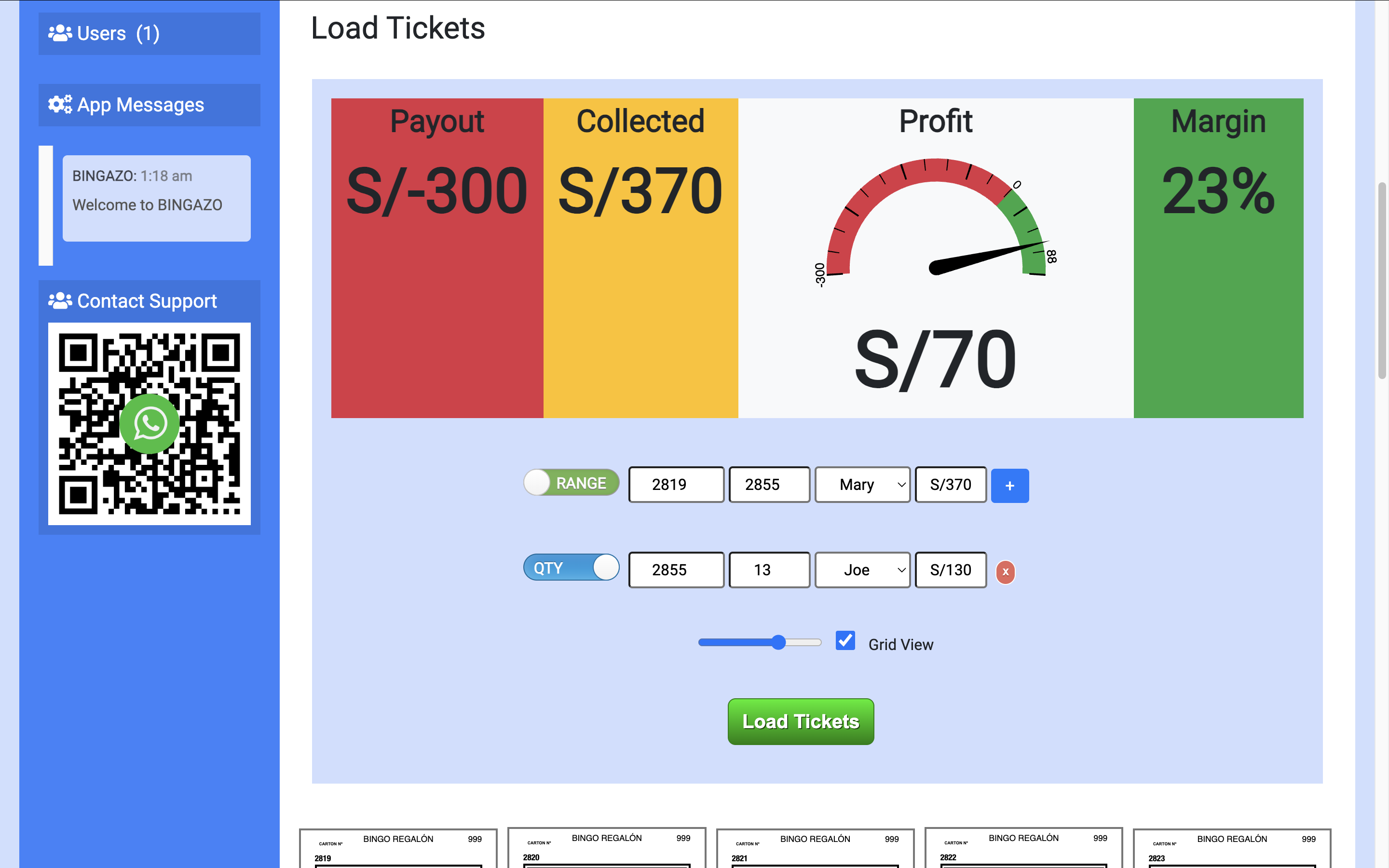 Load Tickets Manually