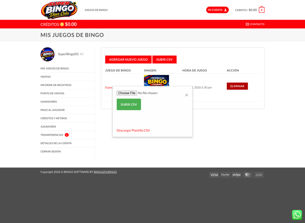 Juegos CSV