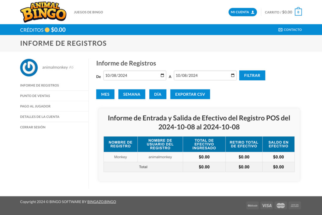 POS Informe de Registro