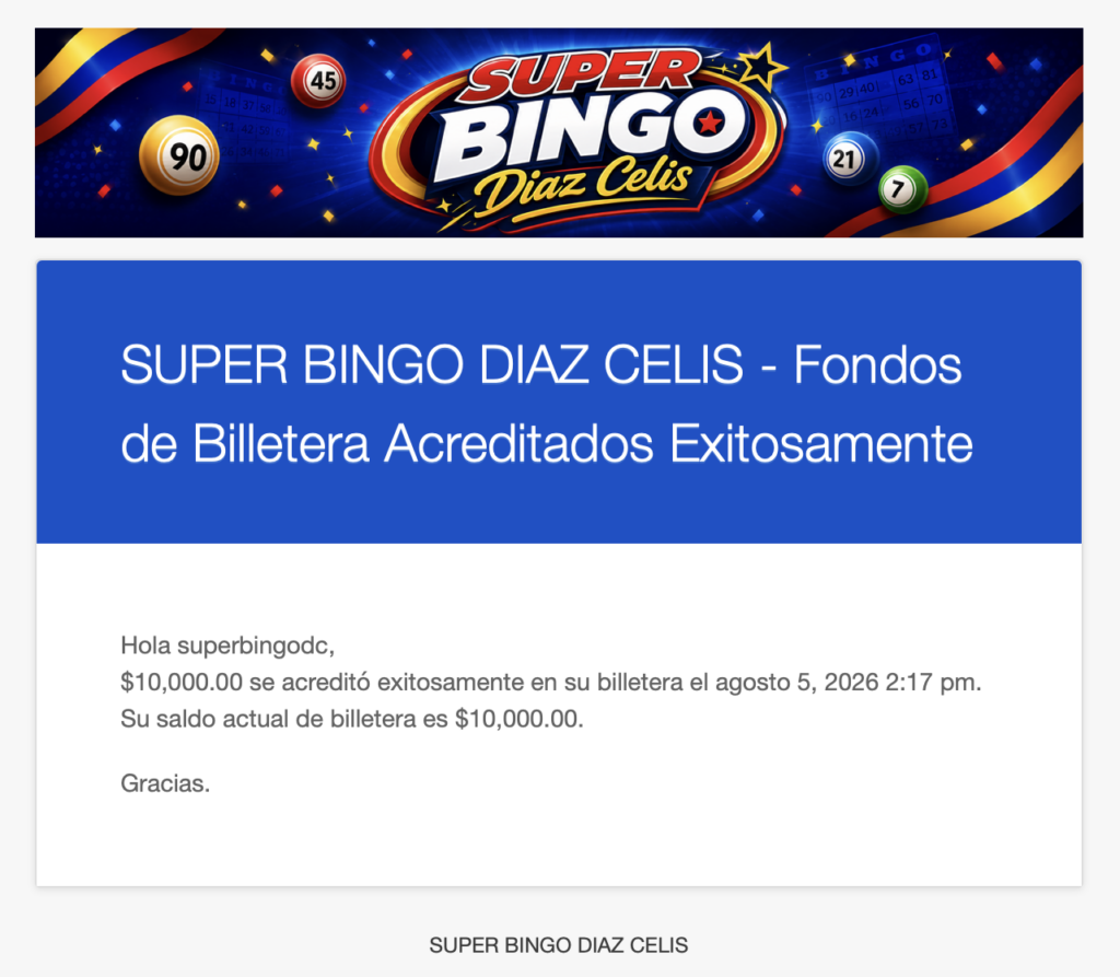 Correo Billetera Acreditados
