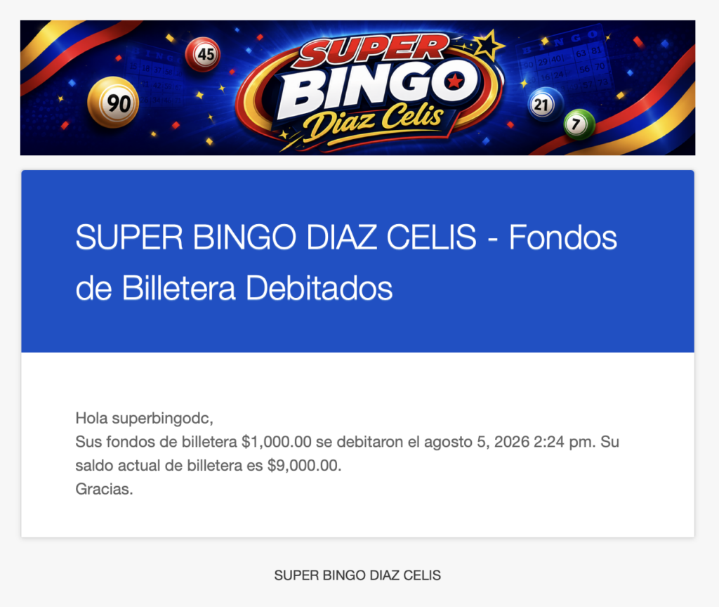 Correo Retirado de Billetera
