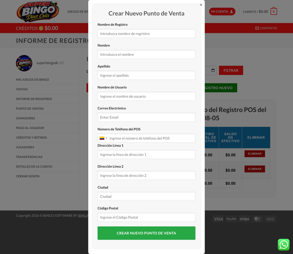 Nuevo Registro