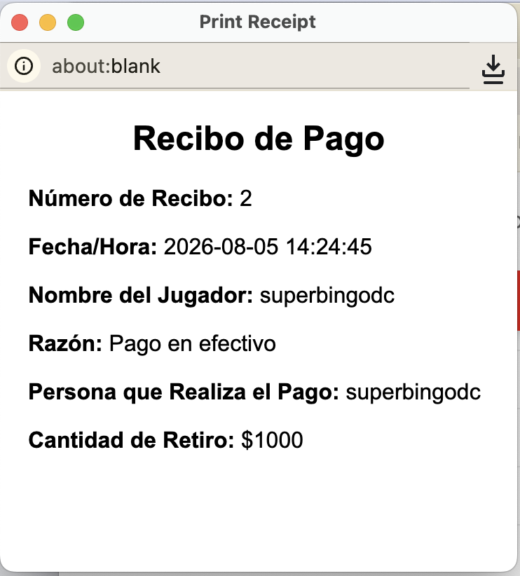 Recibo de Retiro