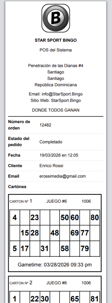 Texto del Recibo